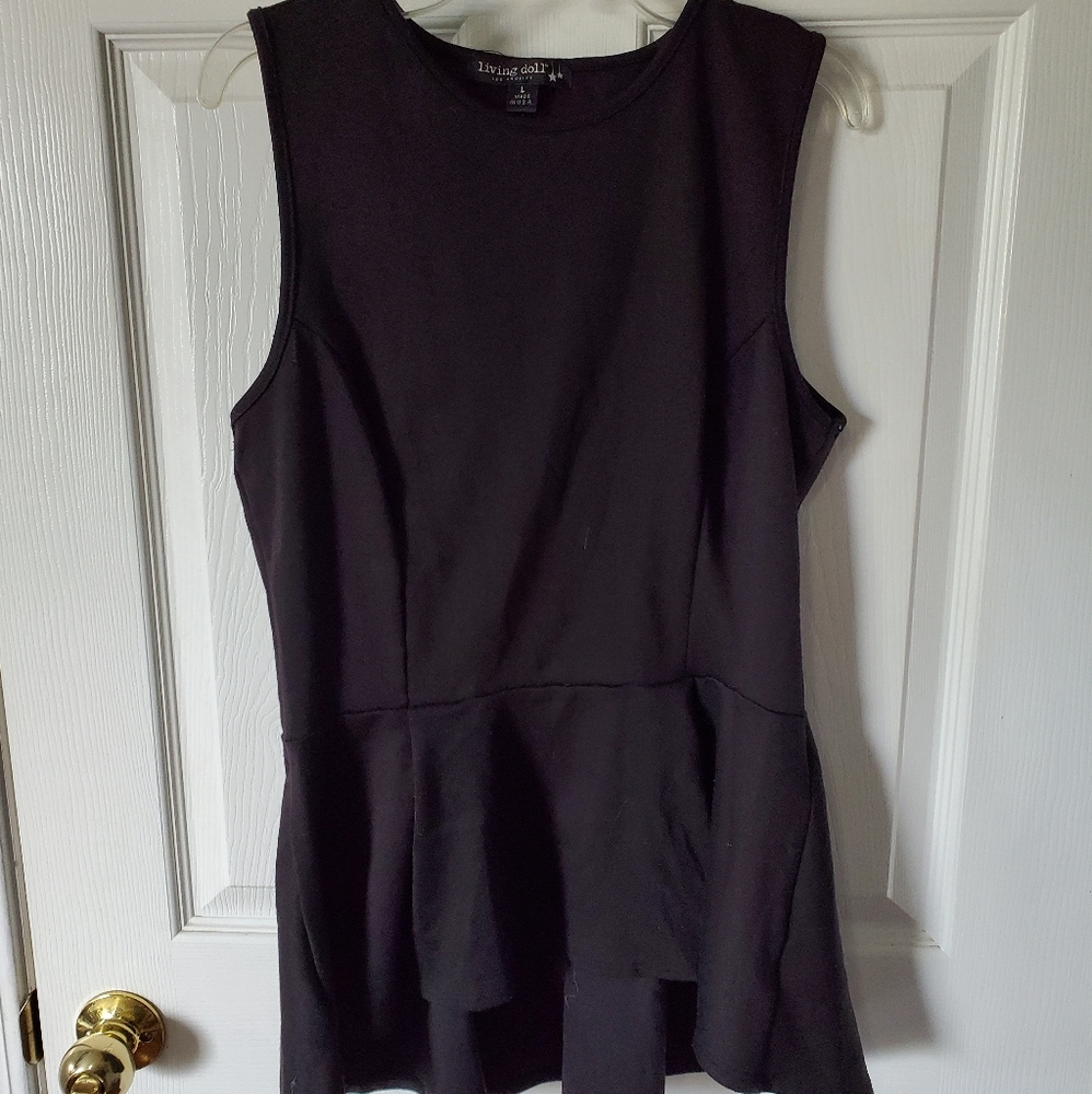 Black Peplum Top